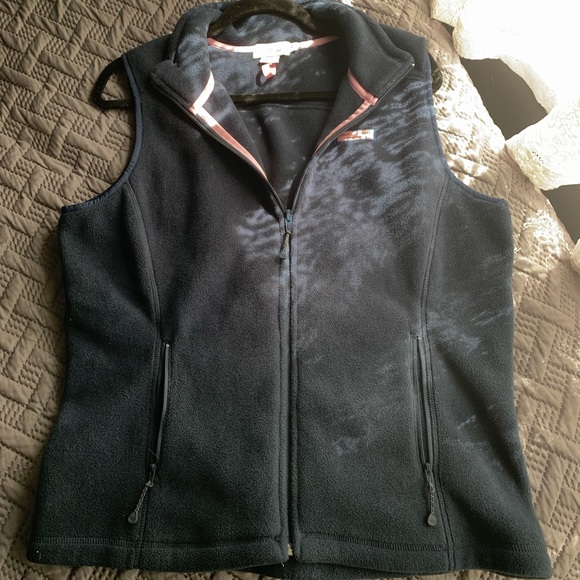 Vineyard Vines Dark Navy Fleece ZIP Vest-Medium - Picture 2 of 8
